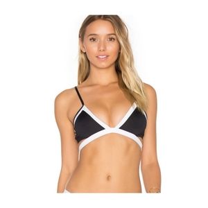 Black and White Contrasting Trim Bikini Size S